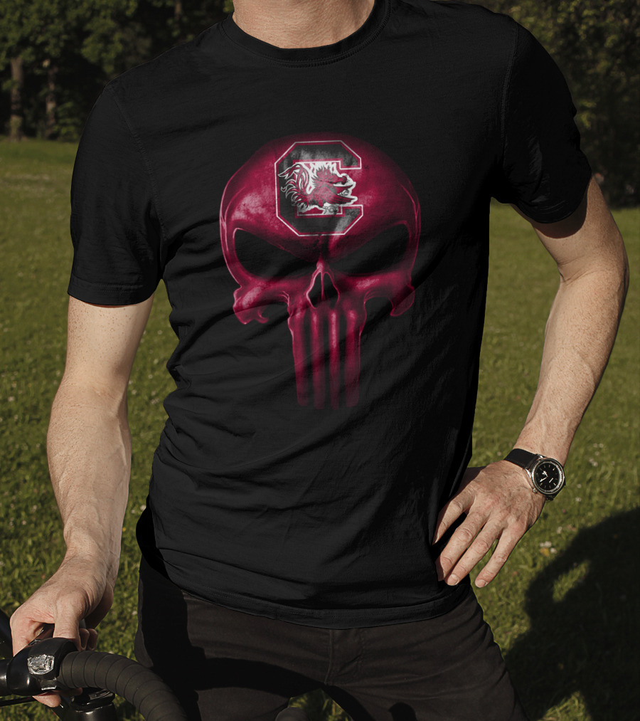 South Carolina Gamecocks Skull Logo Design With Team T-Shirt