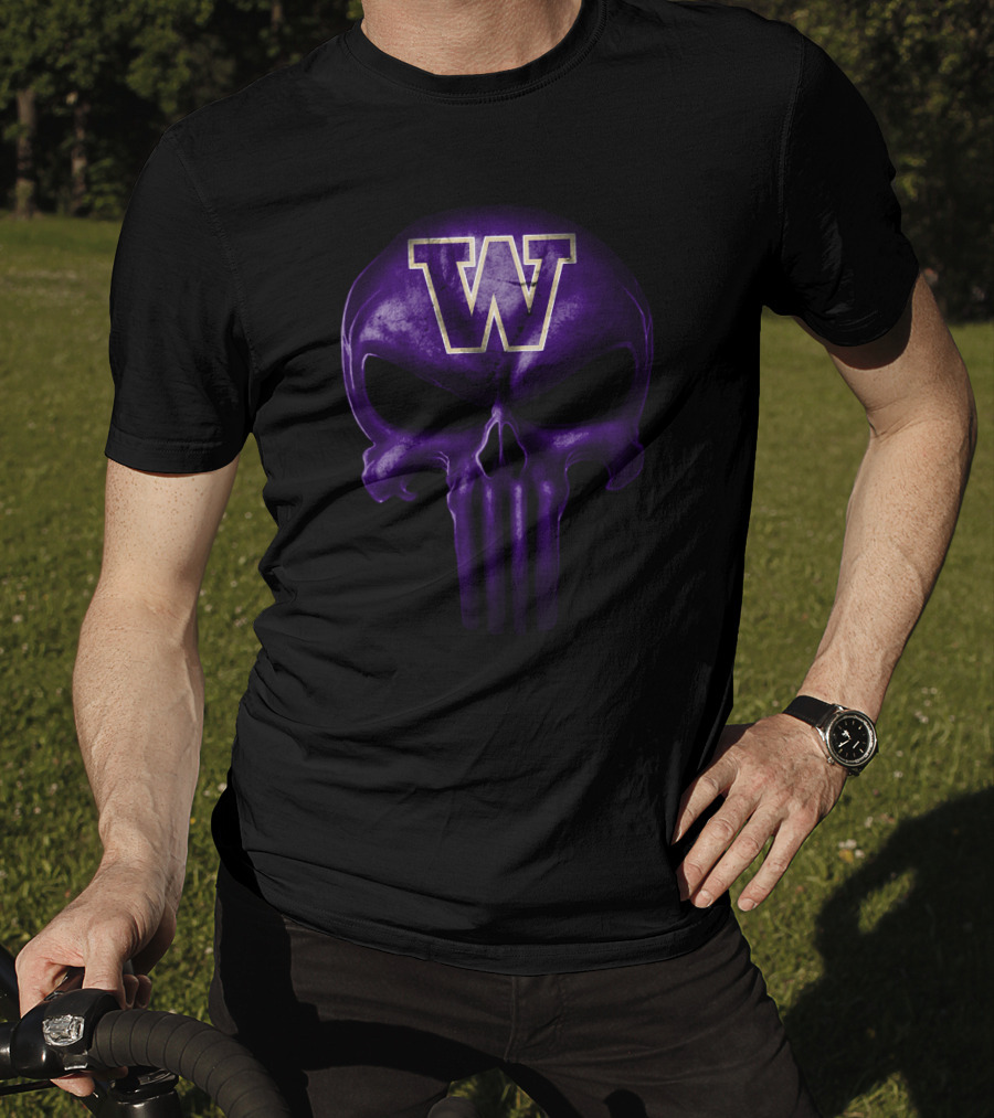Washington Huskies Skull W T-Shirt