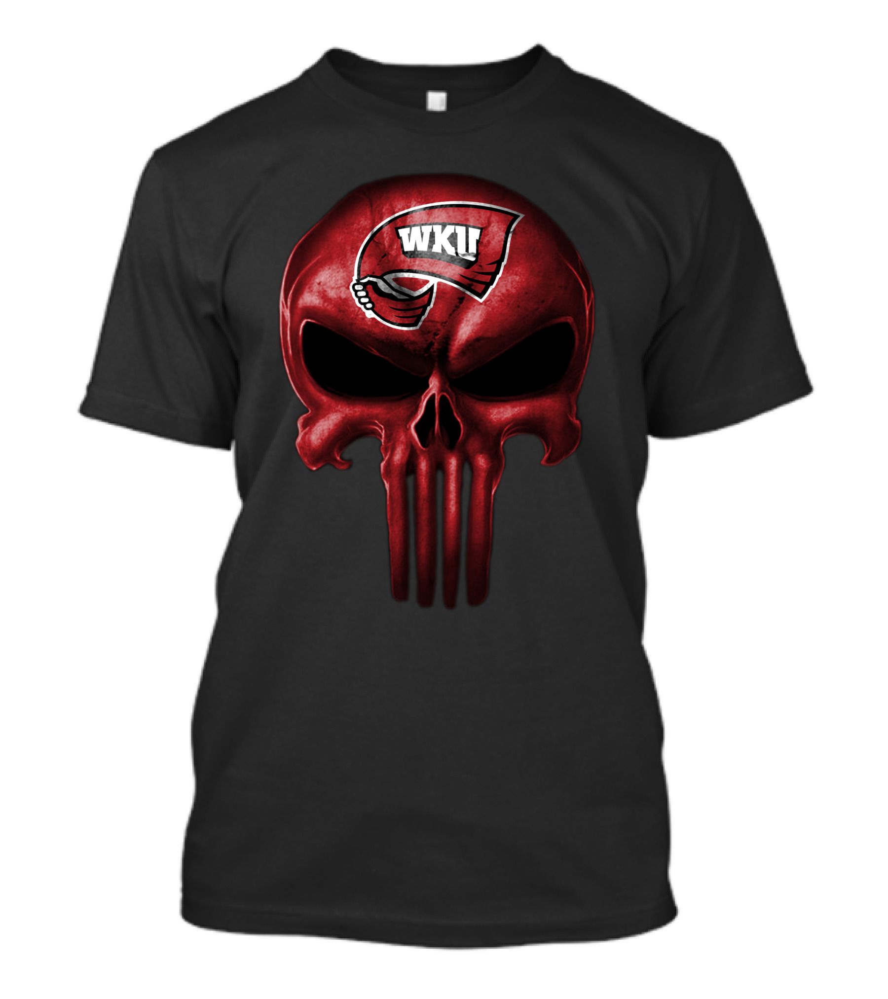 Western Kentucky Hilltoppers Wku Red Skull T-Shirt