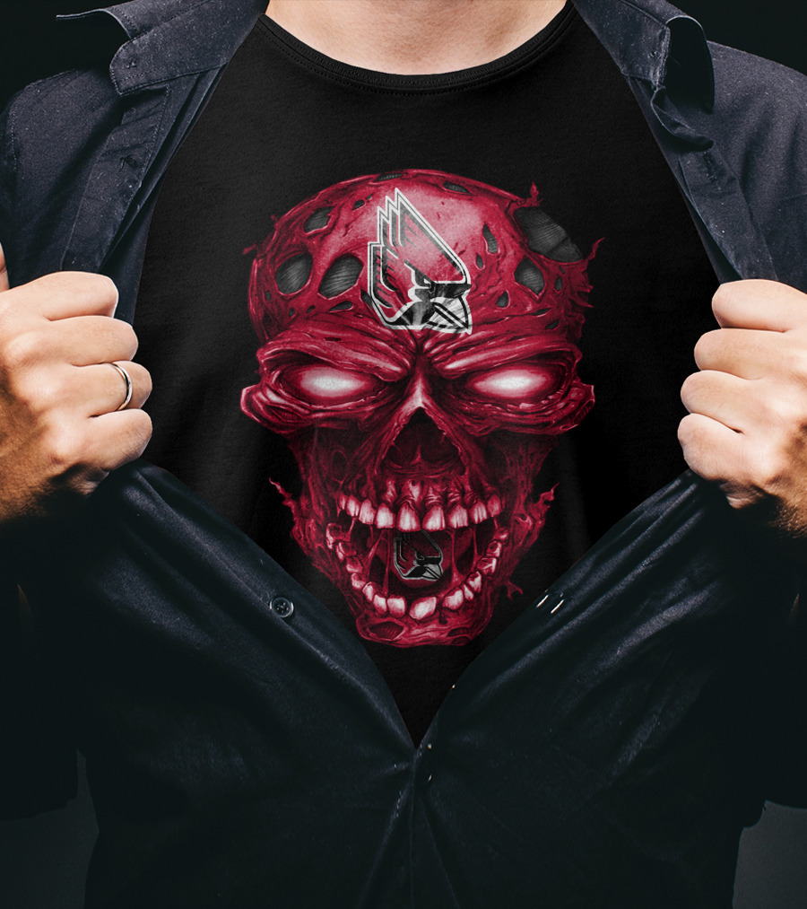 Ball State Cardinals Skull T-Shirt