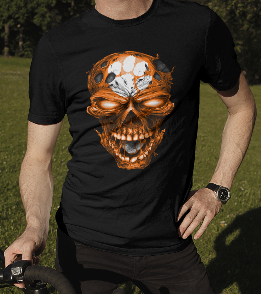 Clemson Tigers Skull Paws T-Shirt
