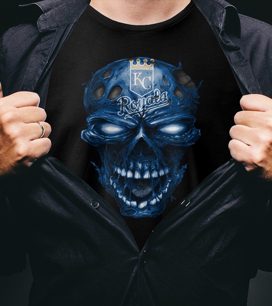 Kc Royals Skull With Team T-Shirt