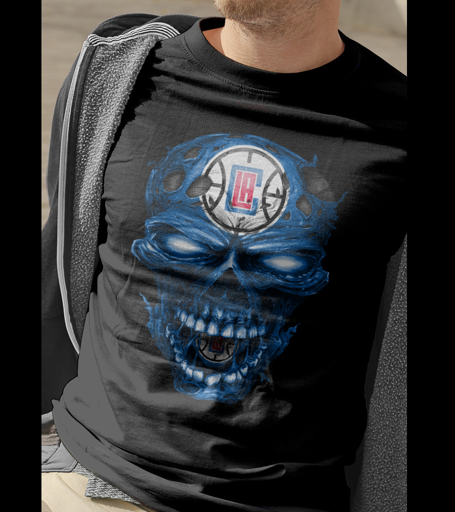La Clippers Skull Basketball T-Shirt