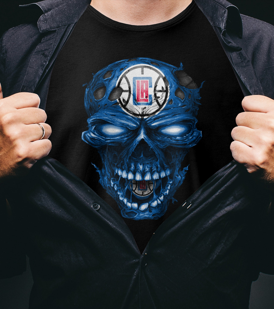 La Clippers Skull Basketball T-Shirt