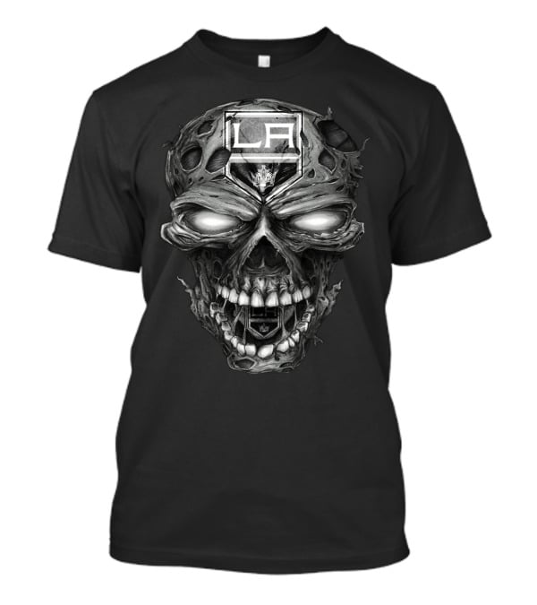 La Kings Skull Design Los Angeles Hockey Team T-Shirt