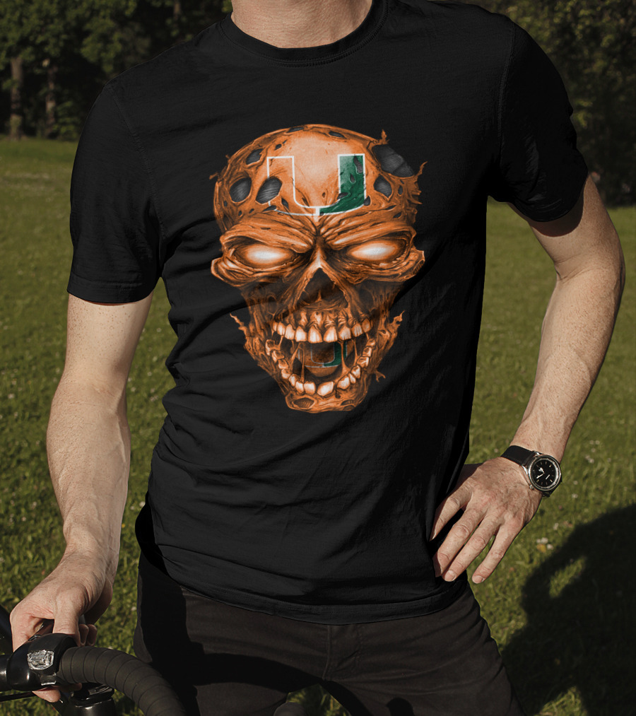 Miami Hurricanes Skull U T-Shirt