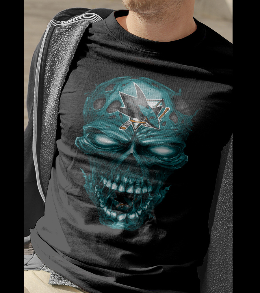 San Jose Sharks Skull Graphic With Team T-Shirt