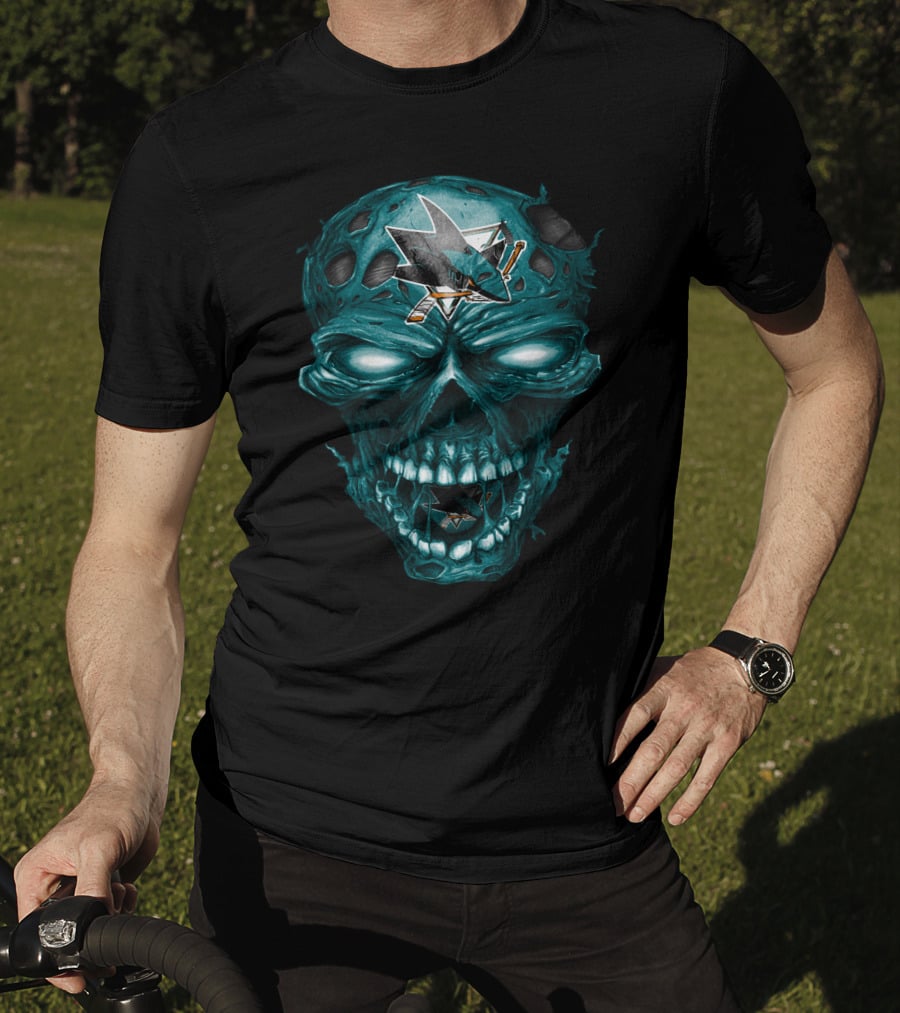 San Jose Sharks Skull Graphic With Team T-Shirt