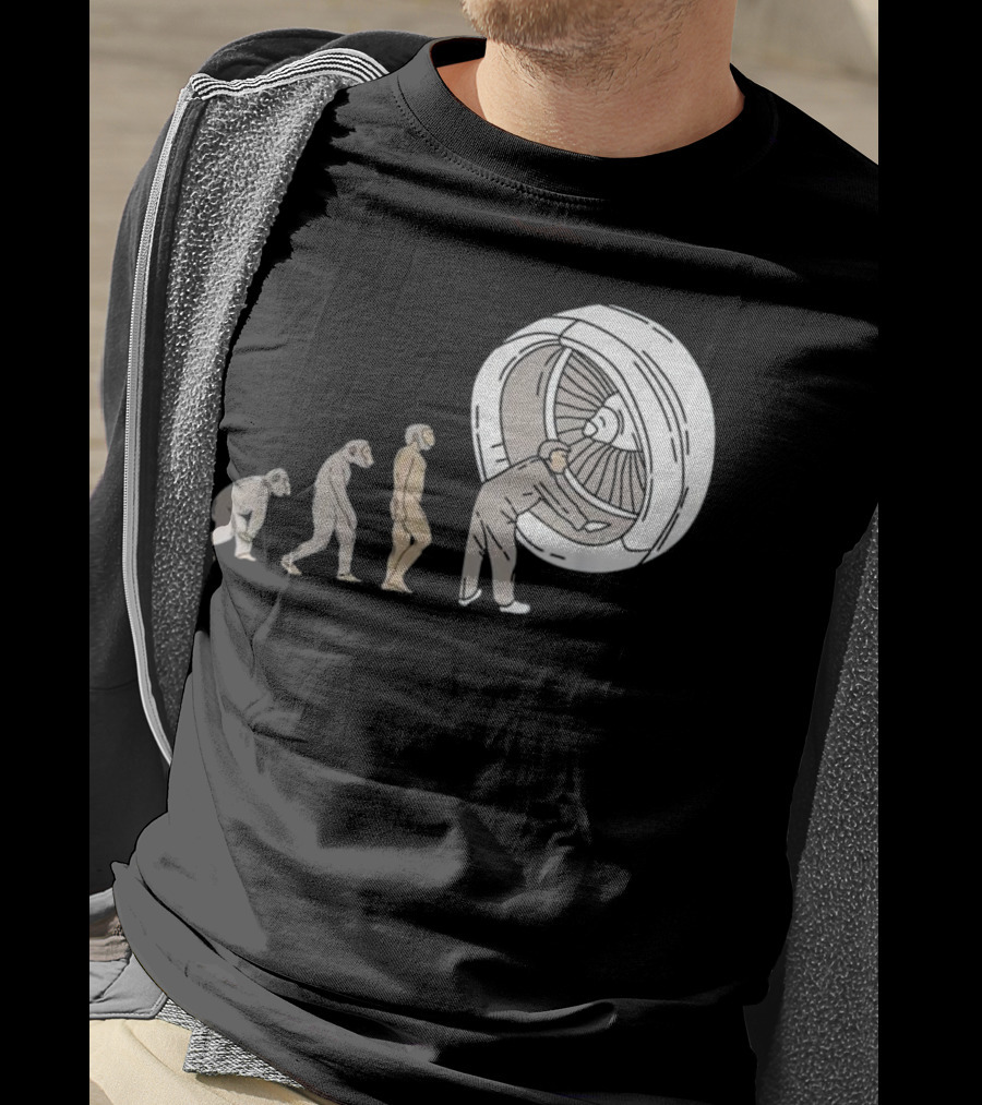 Evolution Of Airplane Mechanic Aircraft Maintenance T-Shirt