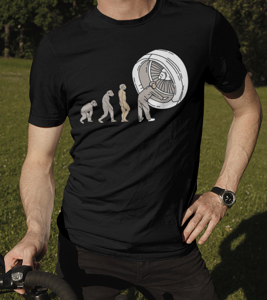 Evolution Of Airplane Mechanic Aircraft Maintenance T-Shirt