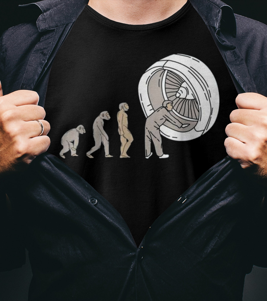 Evolution Of Airplane Mechanic Aircraft Maintenance T-Shirt