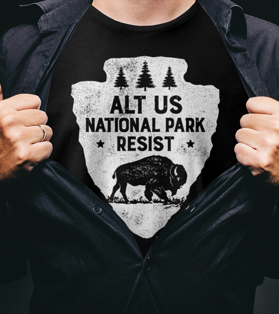 ALT US National Park Resist Bison Arrowhead Emblem T-Shirt