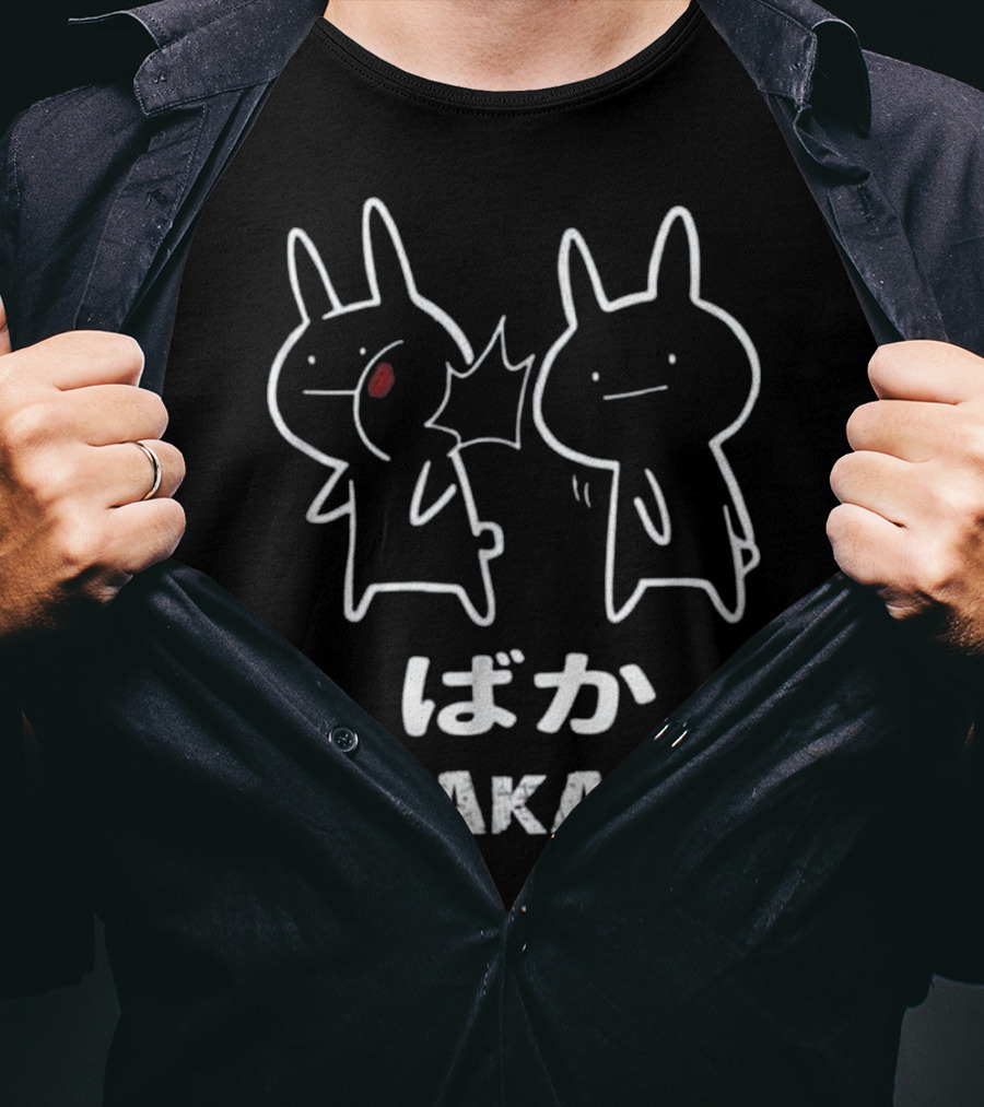 Baka Japanese Anime Rabbit Slap Manga Duo T-Shirt