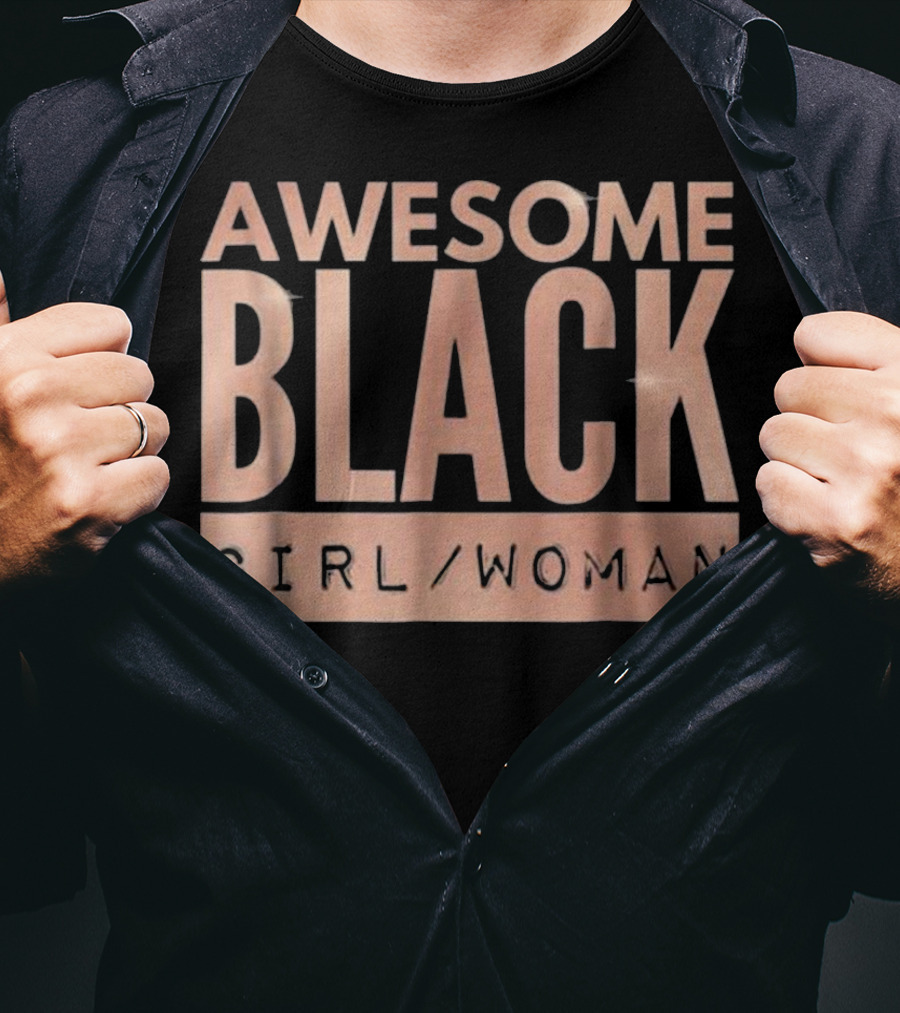 Awesome Black Girl Woman IN Rose Gold Prowd T-Shirt