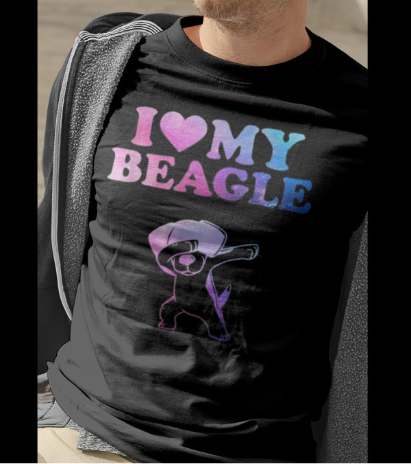 I Love My Beagle Dabbing Puppy T-Shirt