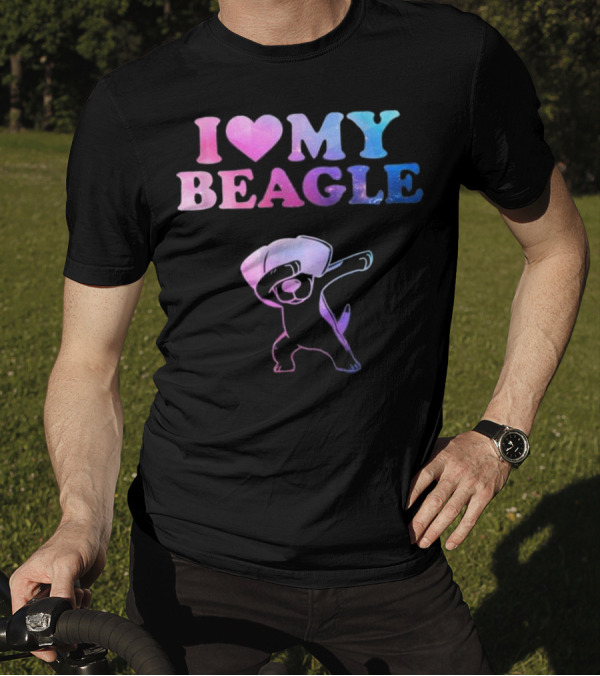 I Love My Beagle Dabbing Puppy T-Shirt