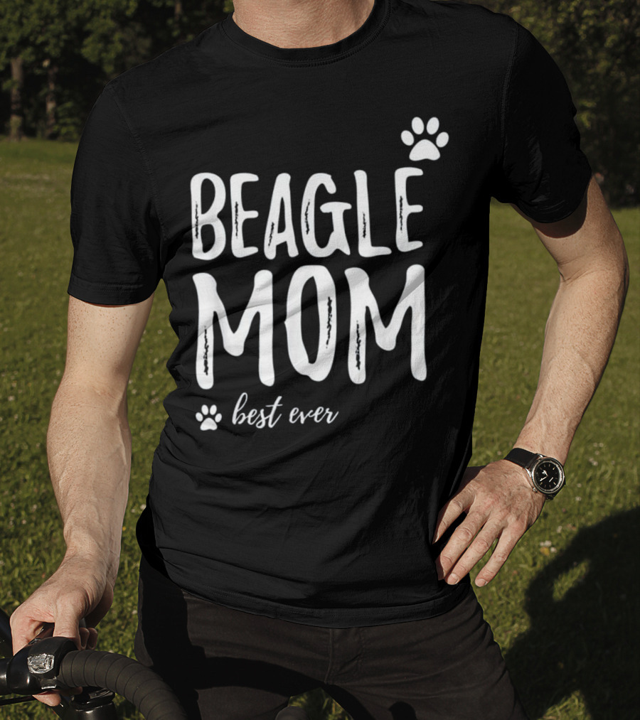 BEAGLE MOM Best Ever Paw Print Funny For Dog T-Shirt