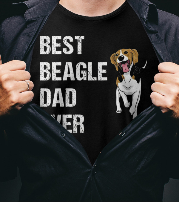 Best Beagle Dad Ever Funny Beagle Dog T-Shirt