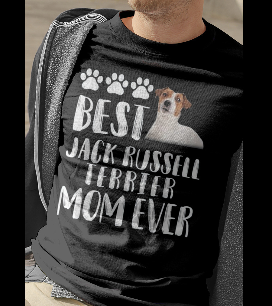 Best Jack Russell Terrier Mom Ever Paw Prints Dog T-Shirt