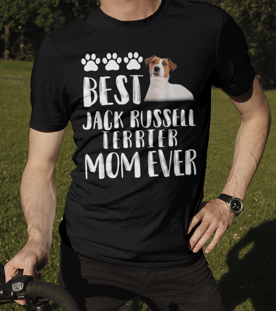 Best Jack Russell Terrier Mom Ever Paw Prints Dog T-Shirt