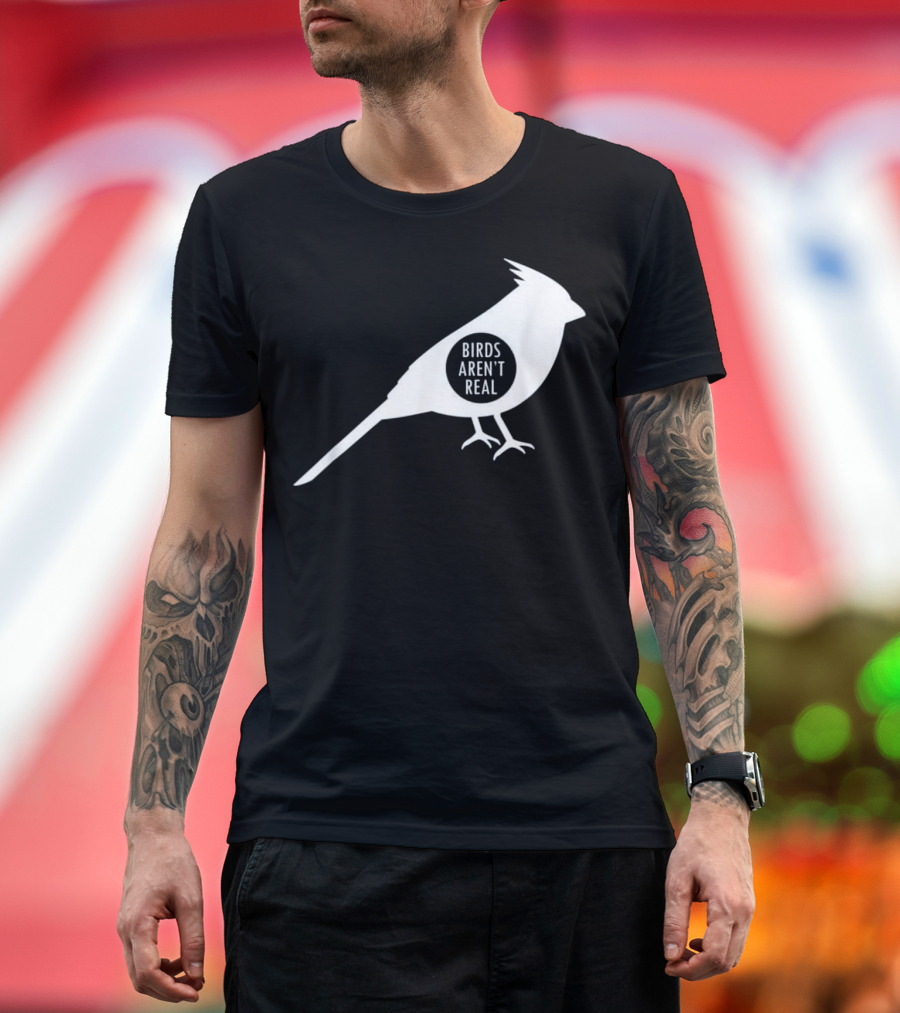 Birds Aren't Real White Bird T-Shirt