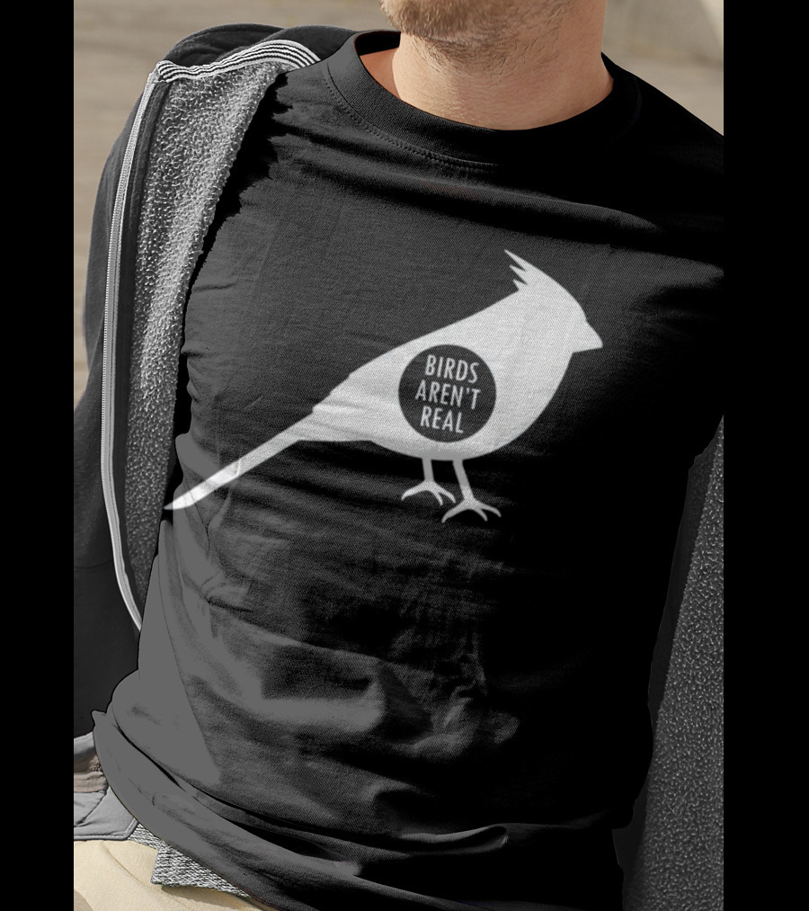 Birds Aren't Real White Bird T-Shirt
