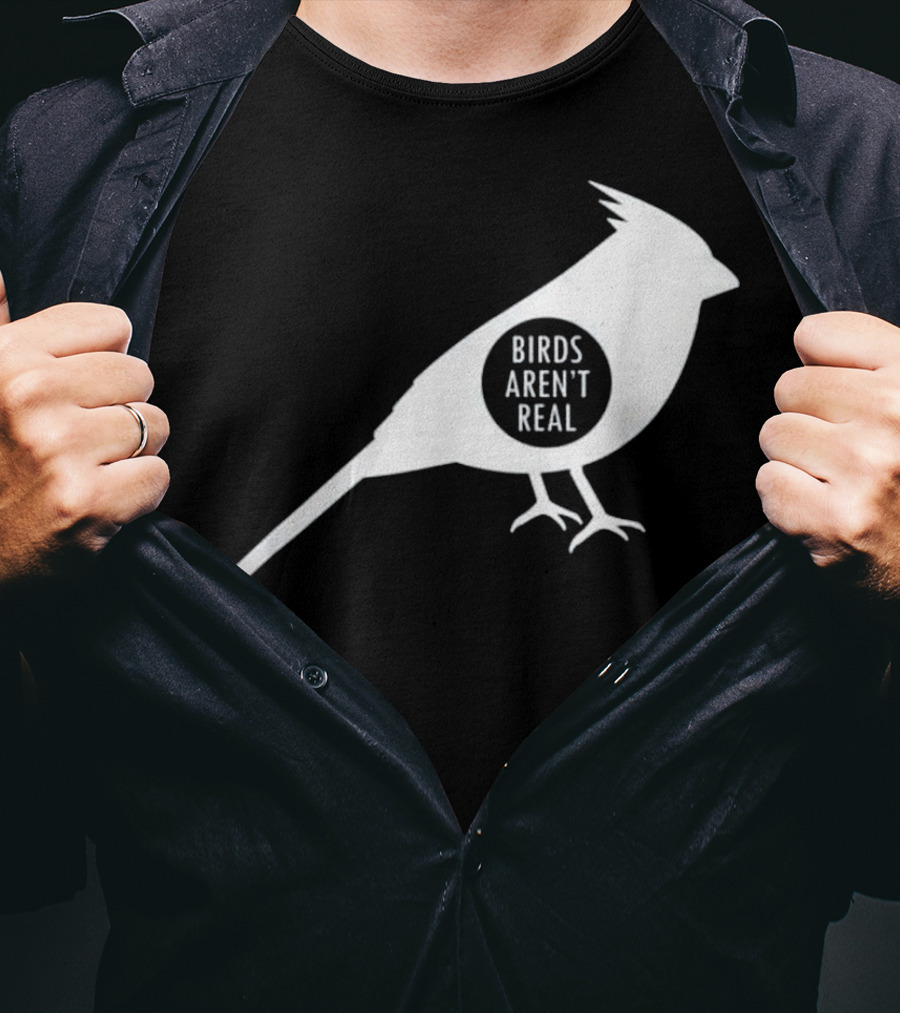 Birds Aren't Real White Bird T-Shirt