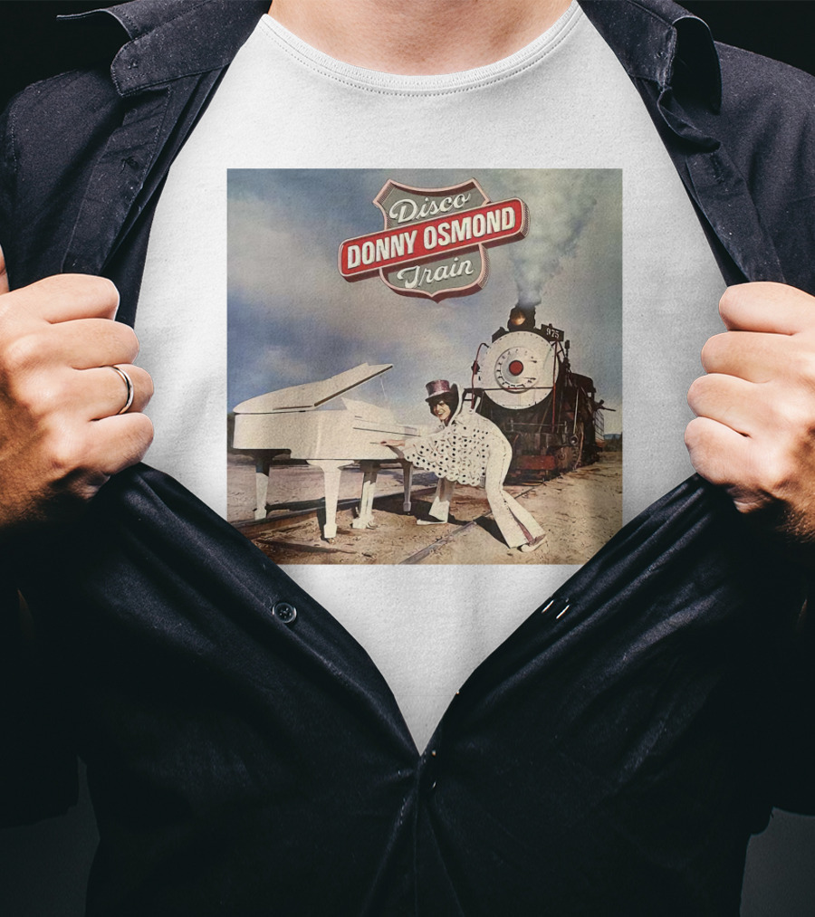 Donny Osmond Disco Train Piano And Steam Engine Scene T-Shirt