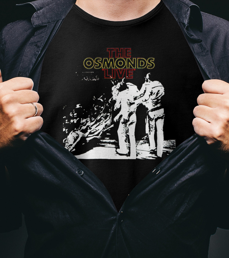 The Osmonds Live Concert Illustration With Performing Group On Stage T-Shirt