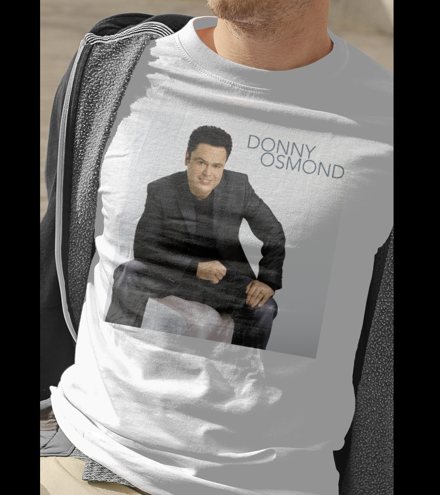 DONNY OSMOND Sitting In Black Suit T-Shirt
