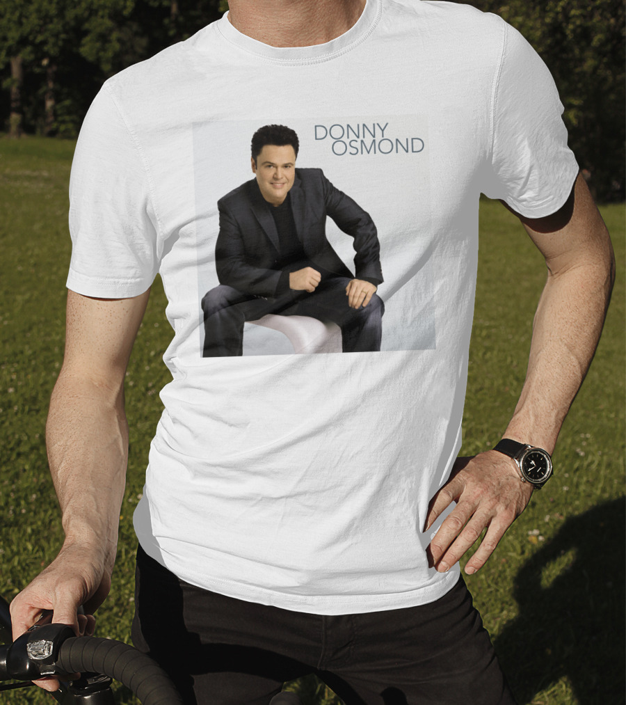 DONNY OSMOND Sitting In Black Suit T-Shirt