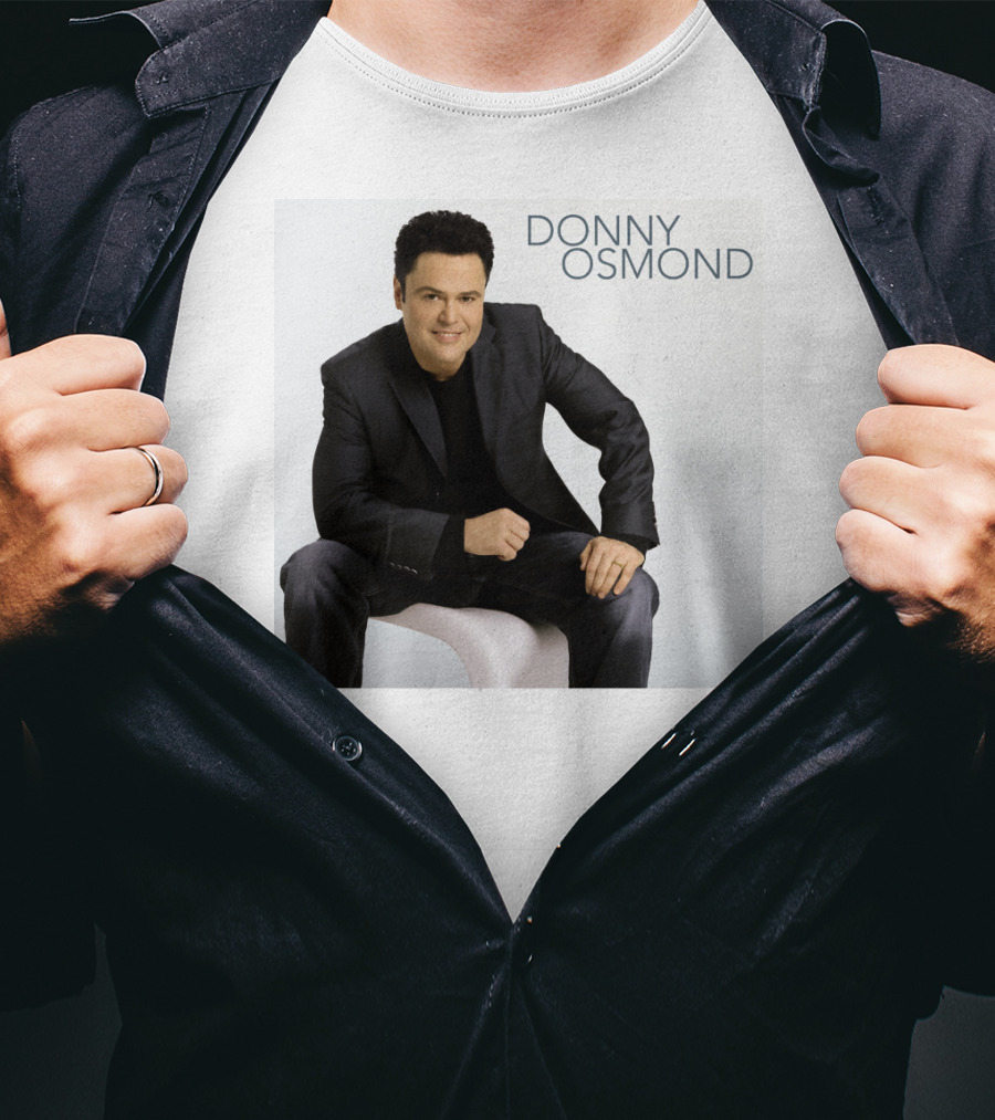DONNY OSMOND Sitting In Black Suit T-Shirt