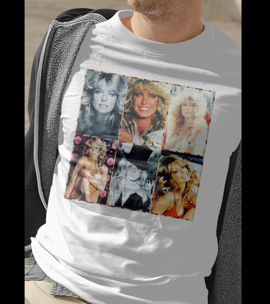 Farrah Fawcett Iconic Photo Collage T-Shirt