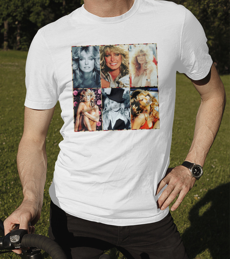 Farrah Fawcett Iconic Photo Collage T-Shirt