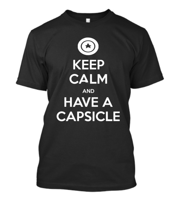 Keep Calm And Have A Capsicle Captain America Shield Star T-Shirt