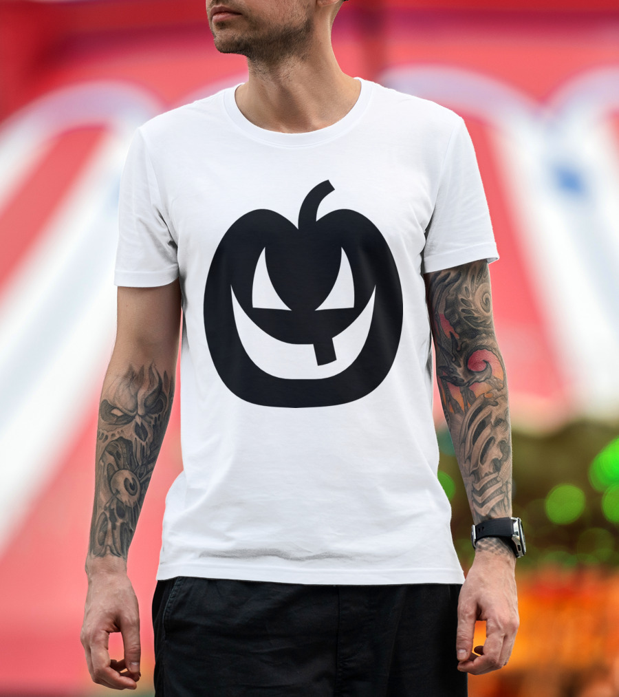 Pumpkin VECTOR Jack O'Lantern Black T-Shirt