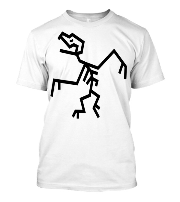 Pterodactyl Fossil Skeleton Flying Dinosaur Outline T-Shirt