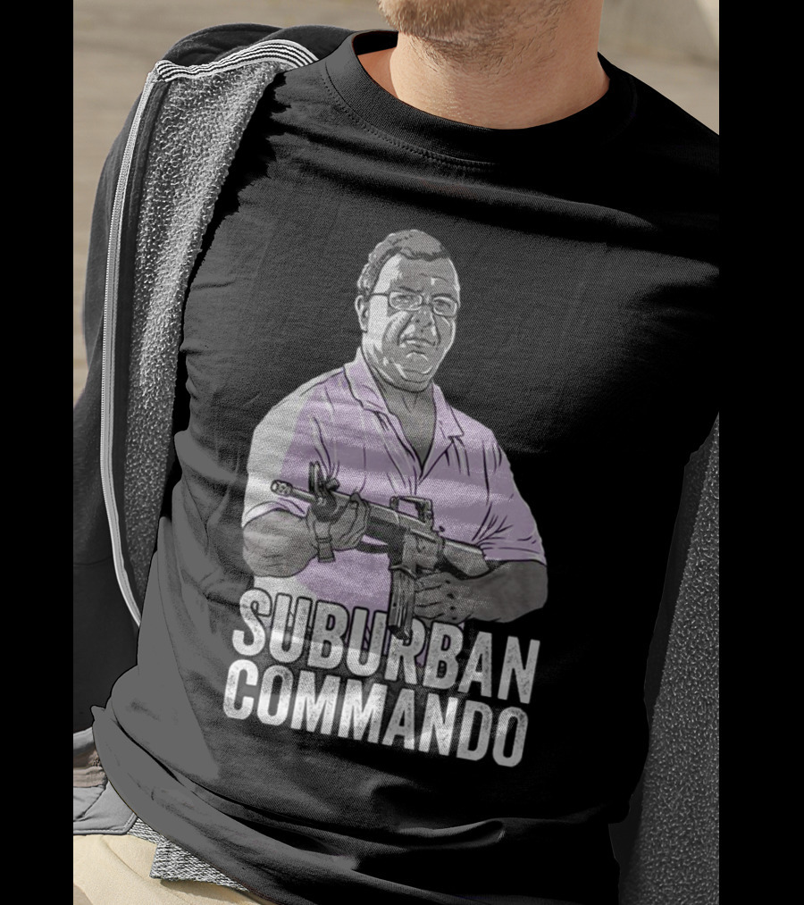 Suburban Commando Styled Humor With Retro Action Pose T-Shirt
