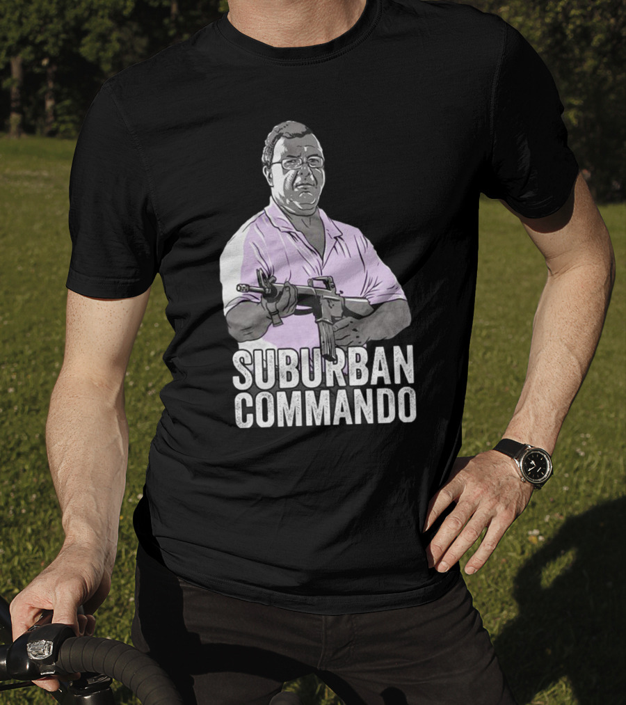 Suburban Commando Styled Humor With Retro Action Pose T-Shirt