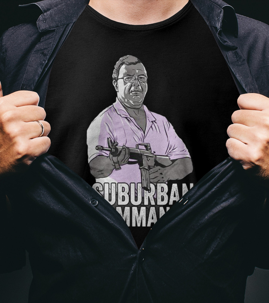 Suburban Commando Styled Humor With Retro Action Pose T-Shirt