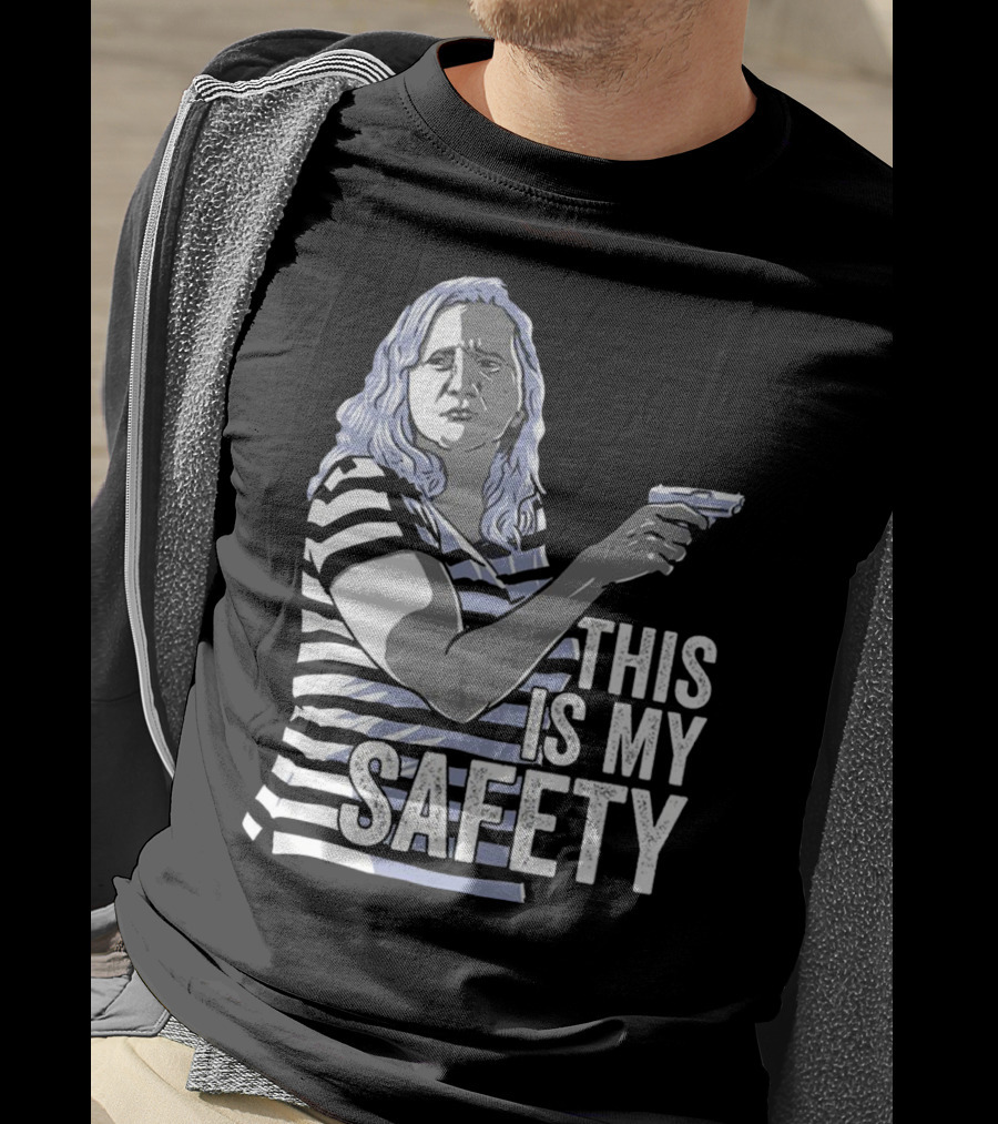 This Is My Safety Women's Striped Gun T-Shirt
