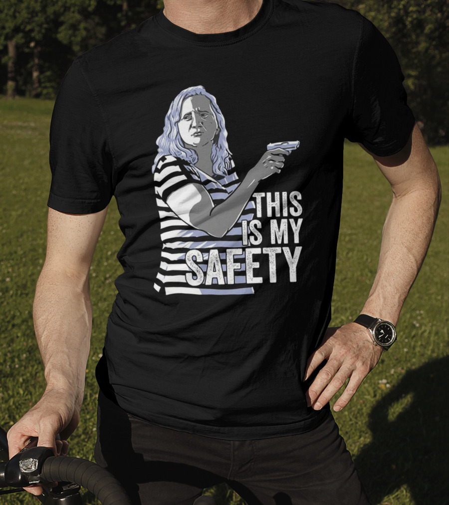 This Is My Safety Women's Striped Gun T-Shirt