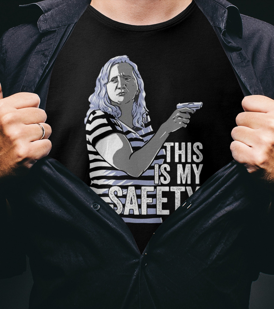 This Is My Safety Women's Striped Gun T-Shirt