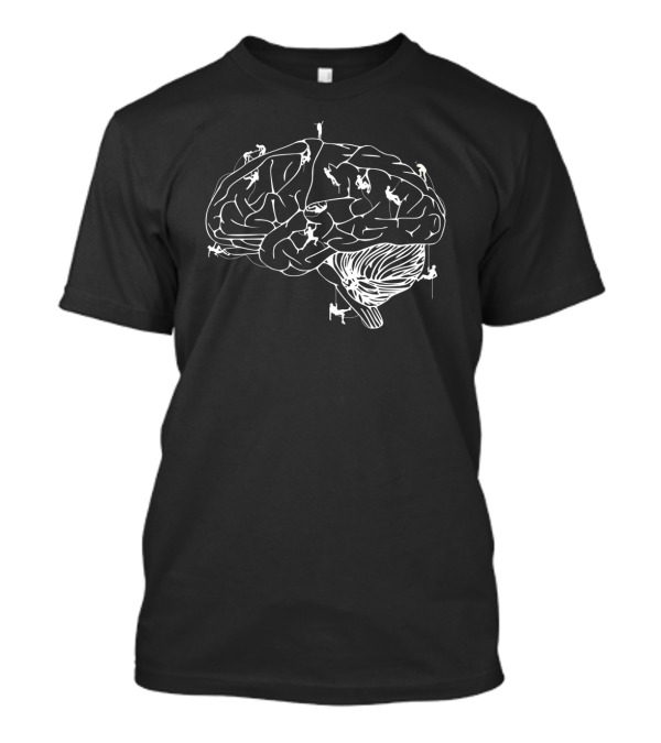 Climbing Enthusiasts Scaling Brain Pathways With An Adventurous Mindset T-Shirt