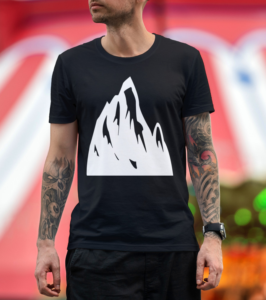 Bold White Mountain Rock T-Shirt