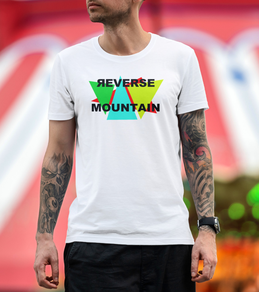 Reverse Mountain Geometric Triangles T-Shirt