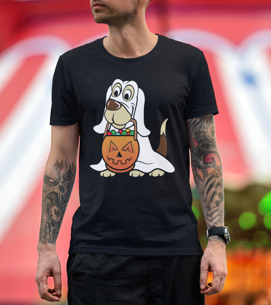 Halloween Dog Monster Zombie Horror Ghost Trick or Treat Pumpkin T-Shirt