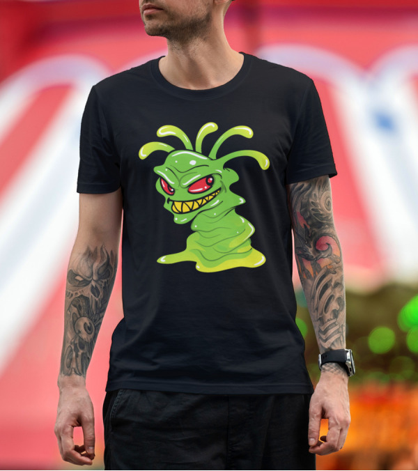 Premium T-Shirt: Halloween Monster Zombie Horror Alien Slime T-Shirt Halloween Monster Zombie Horror Alien Slime T-Shirt