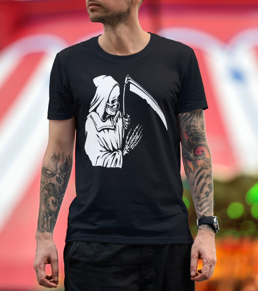 Halloween Skeleton Death Zombie Grim Reaper T-Shirt