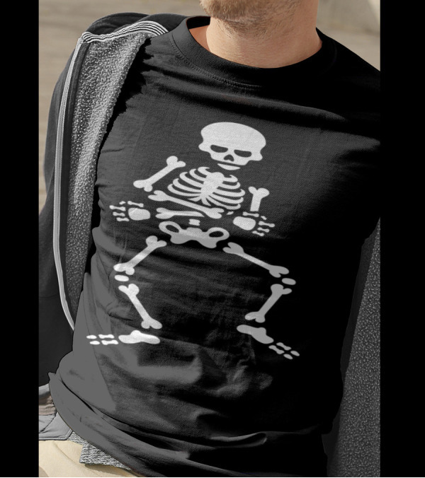 Skibidi Challenge Meme Dancing Skeleton Pose T-Shirt